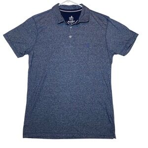 Rugby University Mens Polo Shirt Medium Blue Heather Short Sleeve Casual